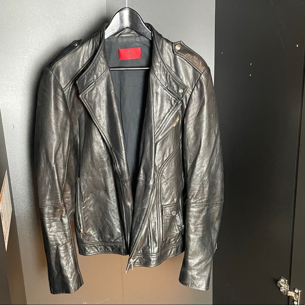 Hugo Boss Biker leather jacket
